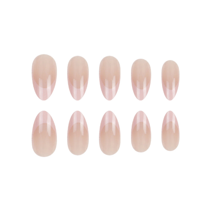 Elegant French Tip Press-On Nail Extensions Bowlift
