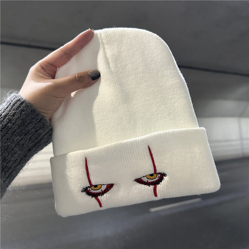 Embroidered Horror Theme Beanie Cap