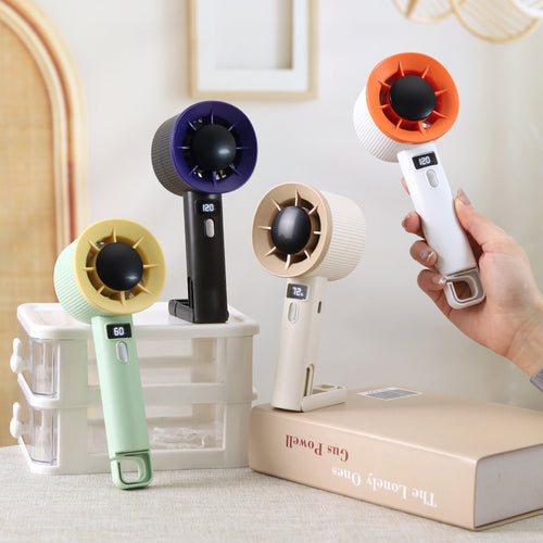 Women's portable mini fan with LCD temperature display Bowlift