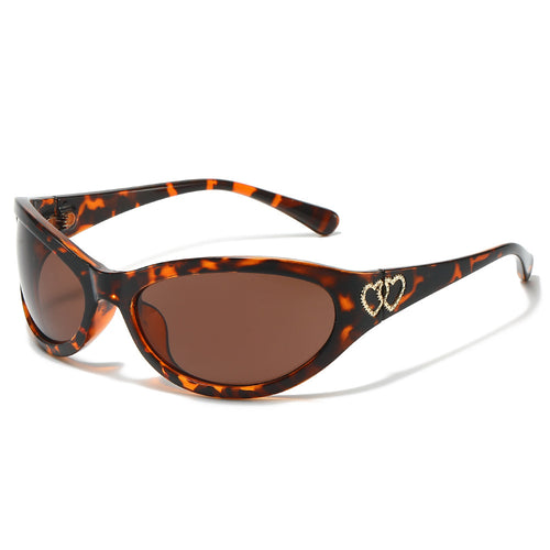 Fashion Cat-Eye Sunglasses with Heart Detail Bowlift