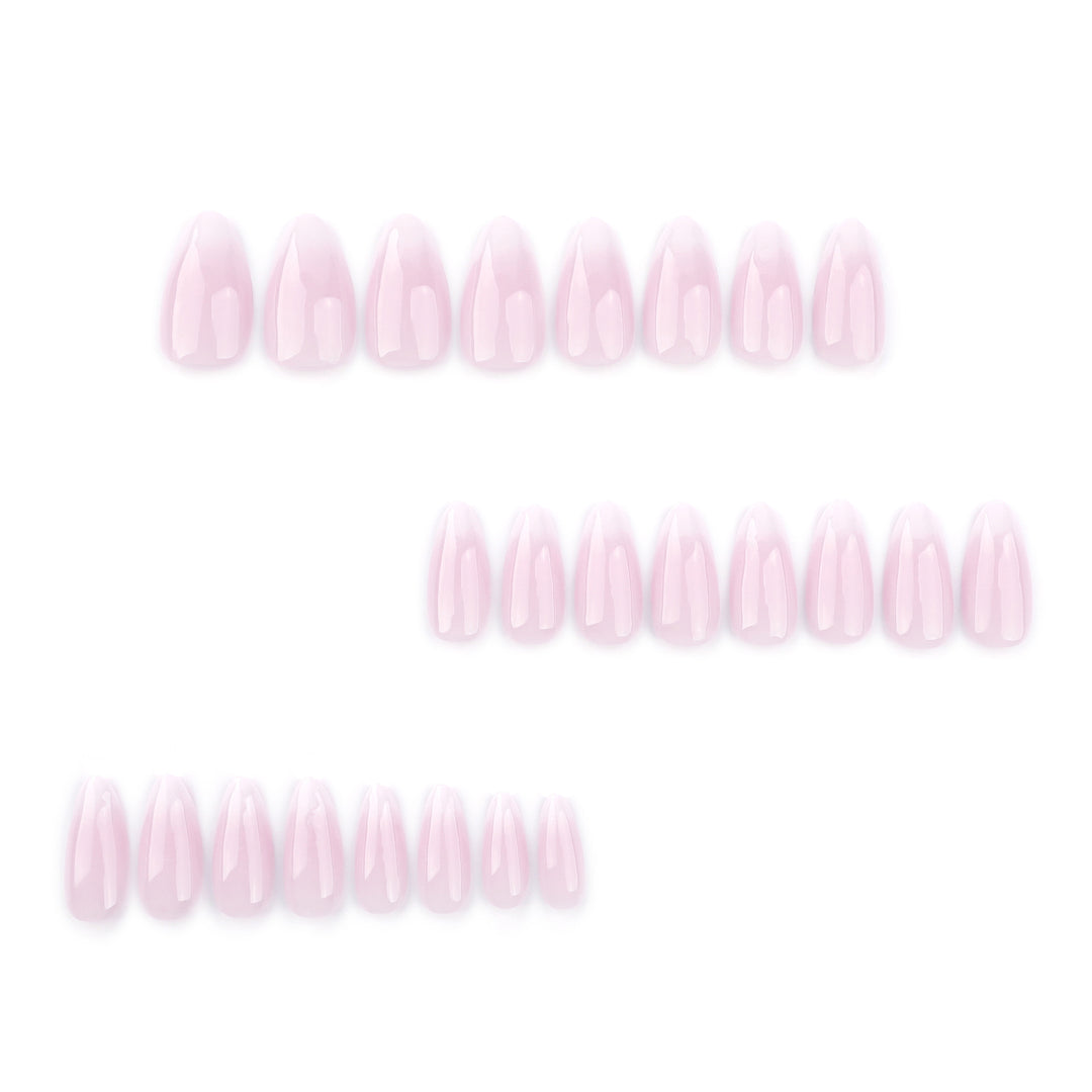 Elegant artificial nails with gentle ombre effect Bowlift