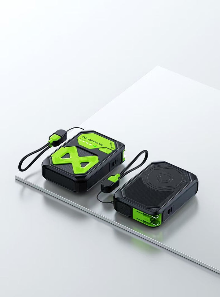 Portable power bank with integrated fast charging function and LCD display Bowlift