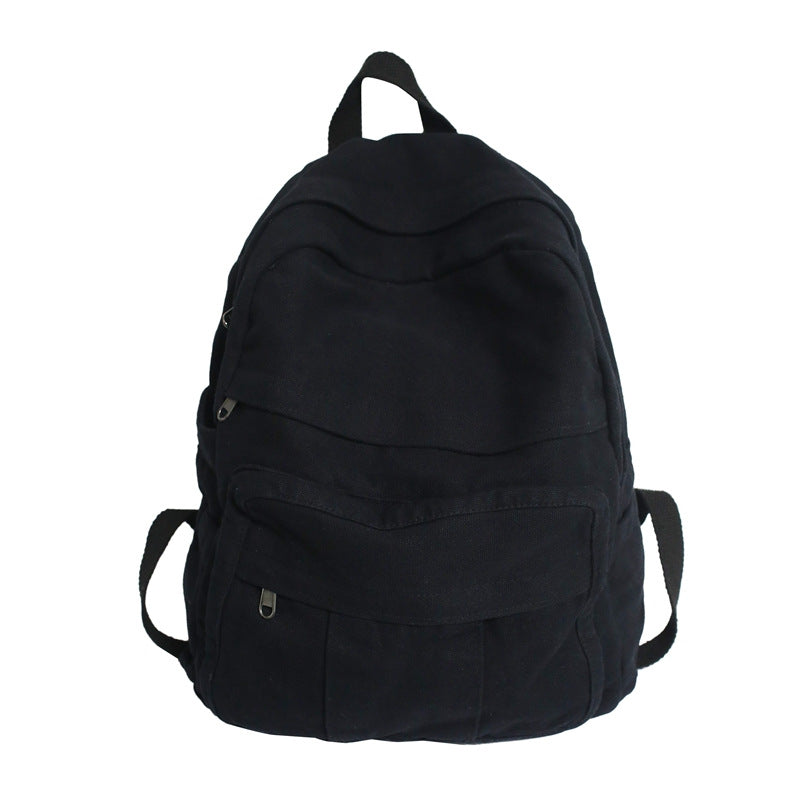 Multi-Functional Canvas School Backpack Bowlift