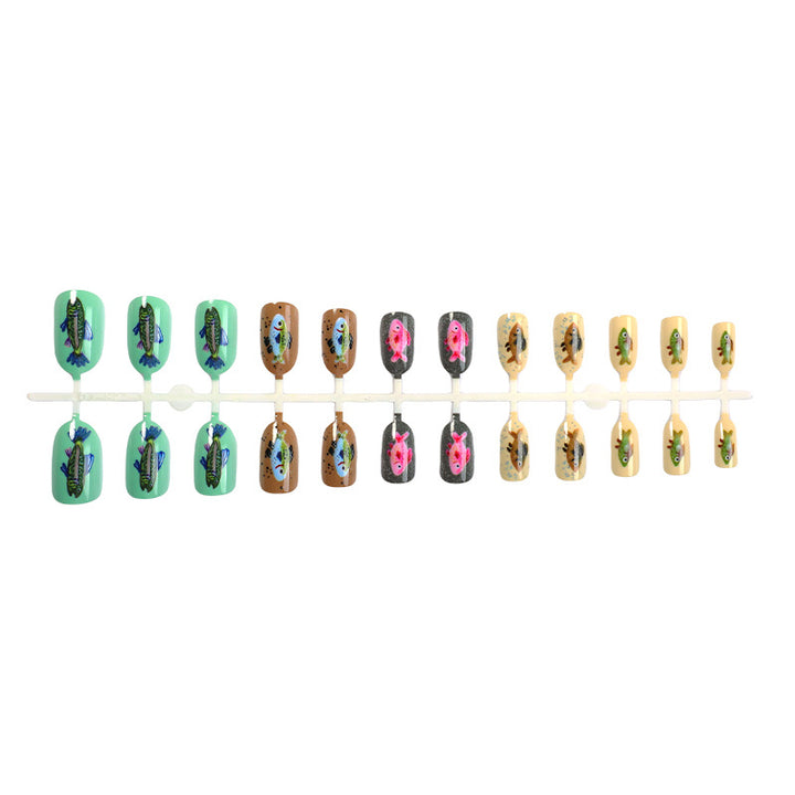 Creative Press-On Nail Art Set with Unique Insect Designs Bowlift