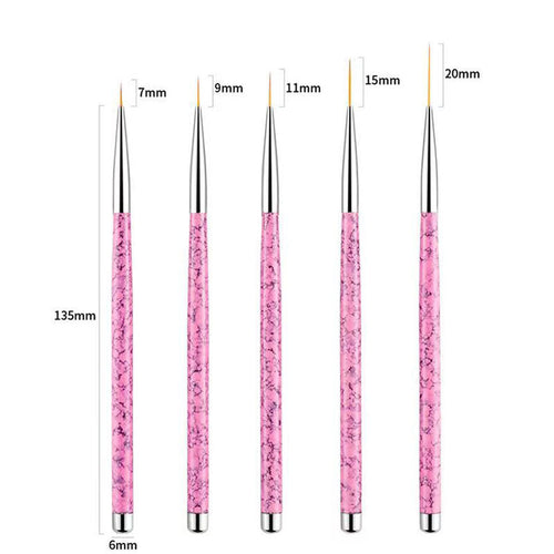 Professional Fine Detail Nail Art Brushes Set Bowlift