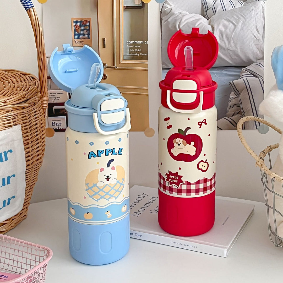 Women's Insulated Bottle with Cute Dog Design Bowlift
