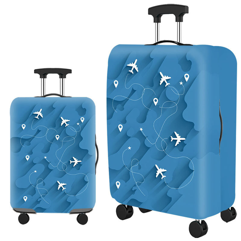 Tropical Leaf Print Hard Shell Luggage Bowlift