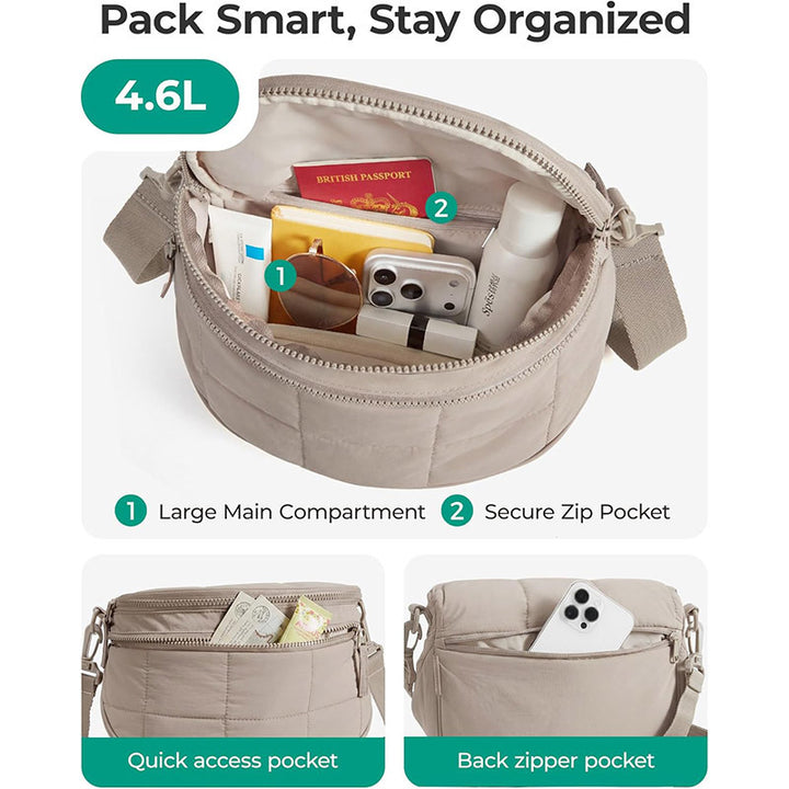 Fashionable Padded Shoulder Bag Bowlift