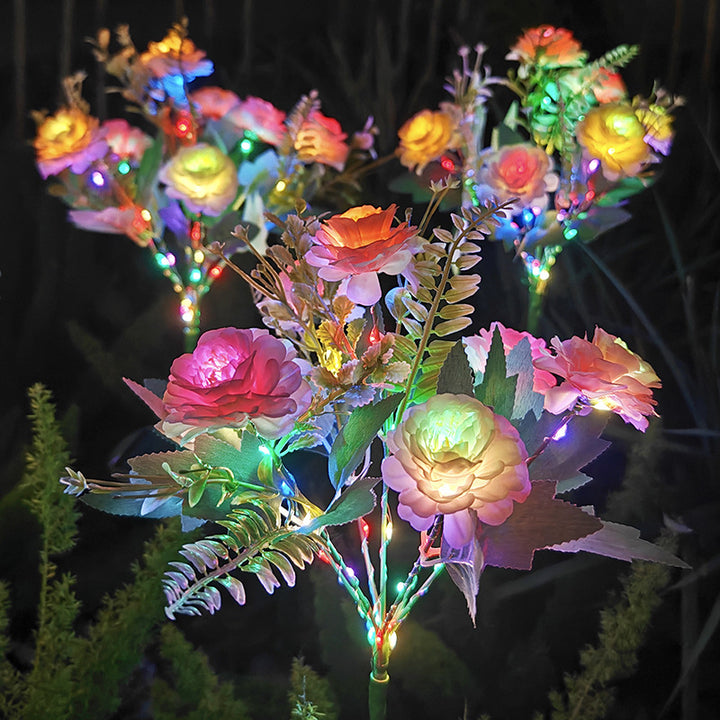 Solar-Powered Realistic Peony Garden Stake With Integrated Warm LED And Weatherproof Base Bowlift