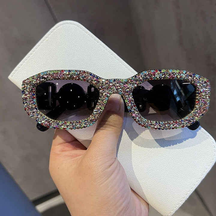 Ladies Fashion Sunglasses with Sparkling Rhinestone Frame Bowlift