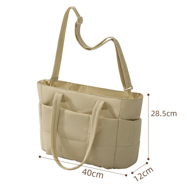 Quilted Multi-Pocket Tote Bowlift