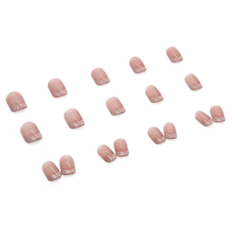 Classic French Tip Press-On Nail Set Bowlift