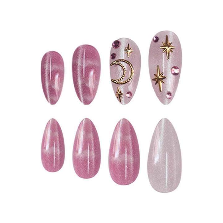 Artistic Celestial Themed Press-On Nails Bowlift