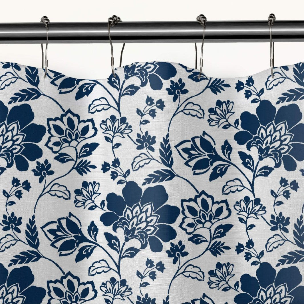 Floral Patterned Shower Curtain Bowlift