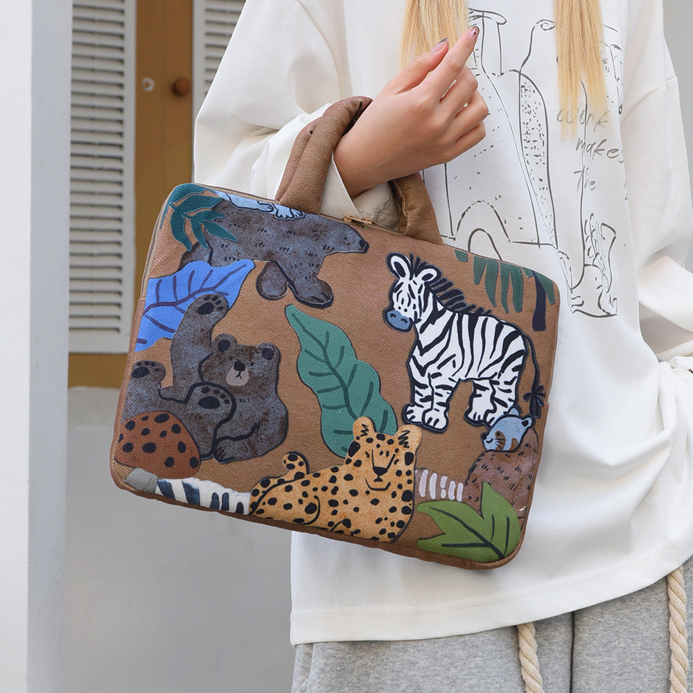 Stylish laptop cover with cute dog design Bowlift