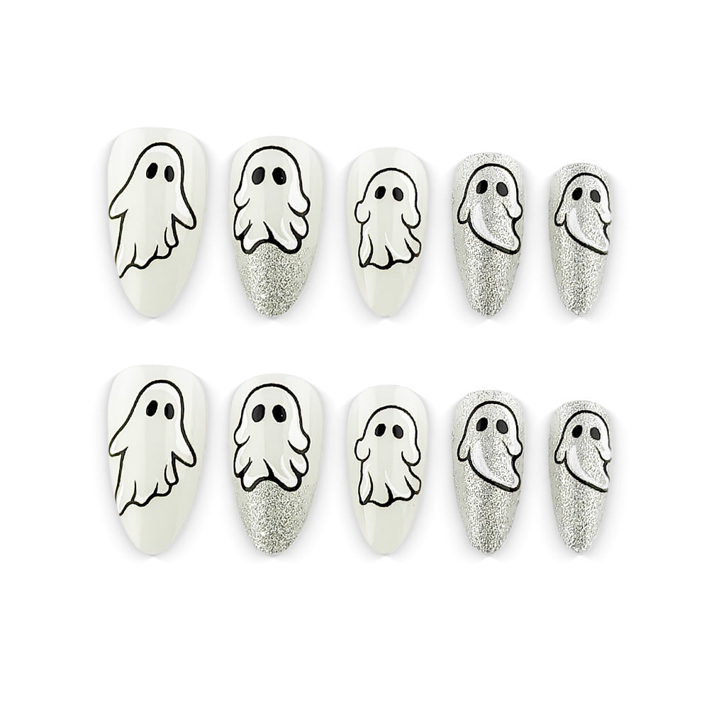 Creative Ghost Design Nail Art Bowlift