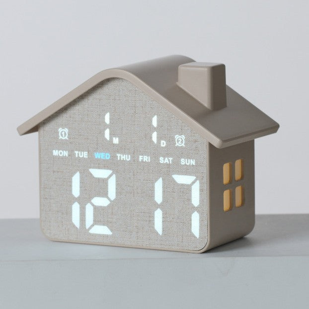 Digital Alarm Clock in Creative House Design Bowlift