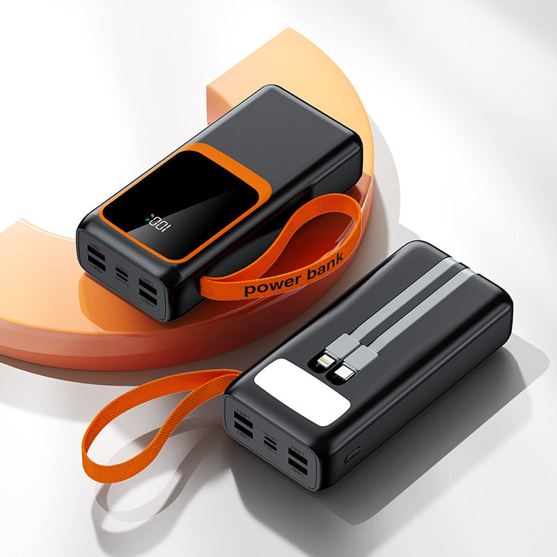 Portable power bank with digital display and multifunctional connections Bowlift