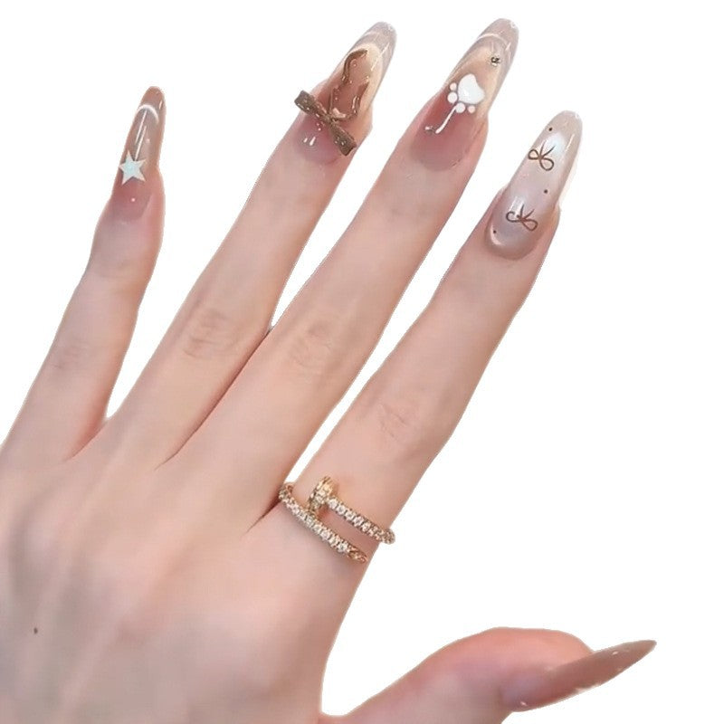 Glamorous artificial nails with creative embellishments Bowlift