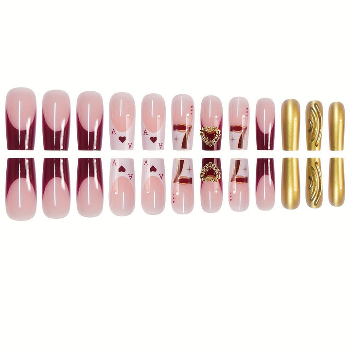Artistic Playing Card Nail Extensions Bowlift