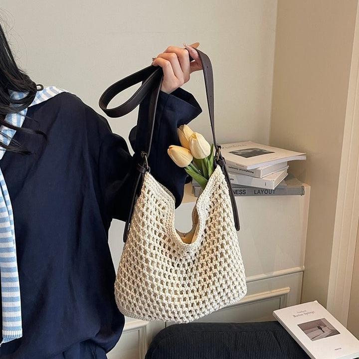 Woven Material Handbag Bowlift