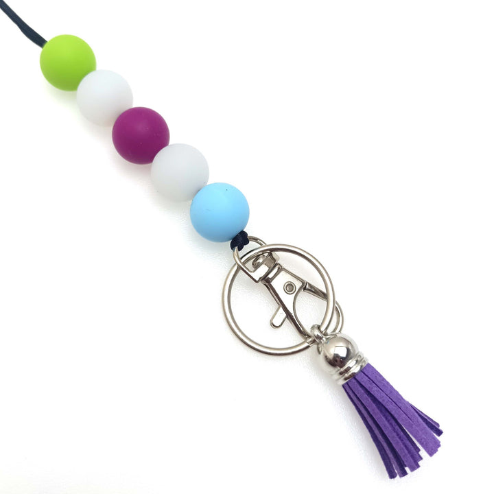 Colorful Beaded Keychain Holder Bowlift
