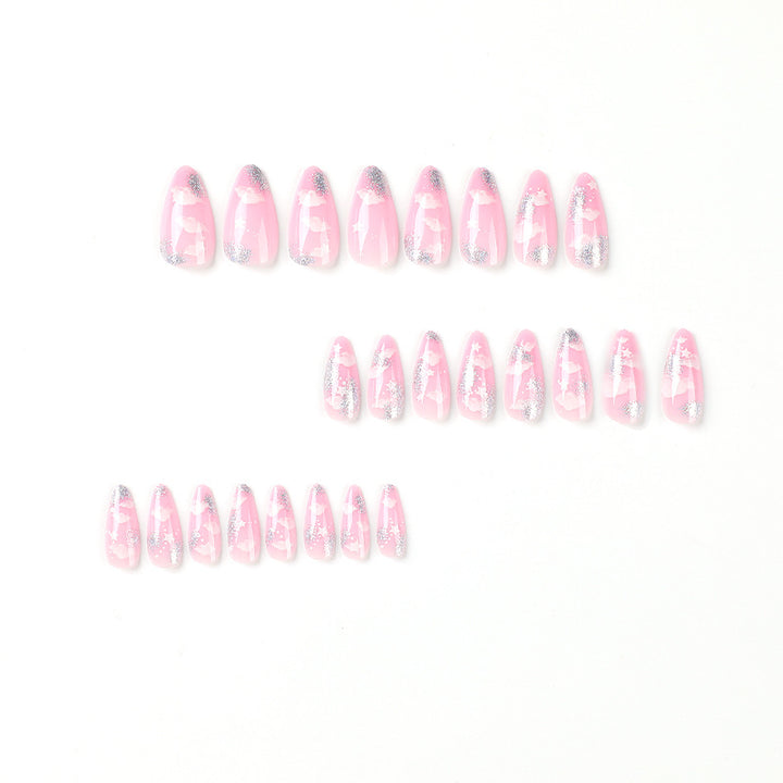 Artificial nails with cloud and star design Bowlift