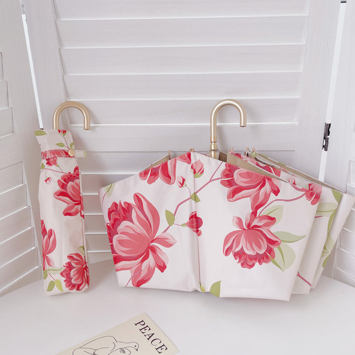 Ladies elegant folding umbrella with fruity design Bowlift
