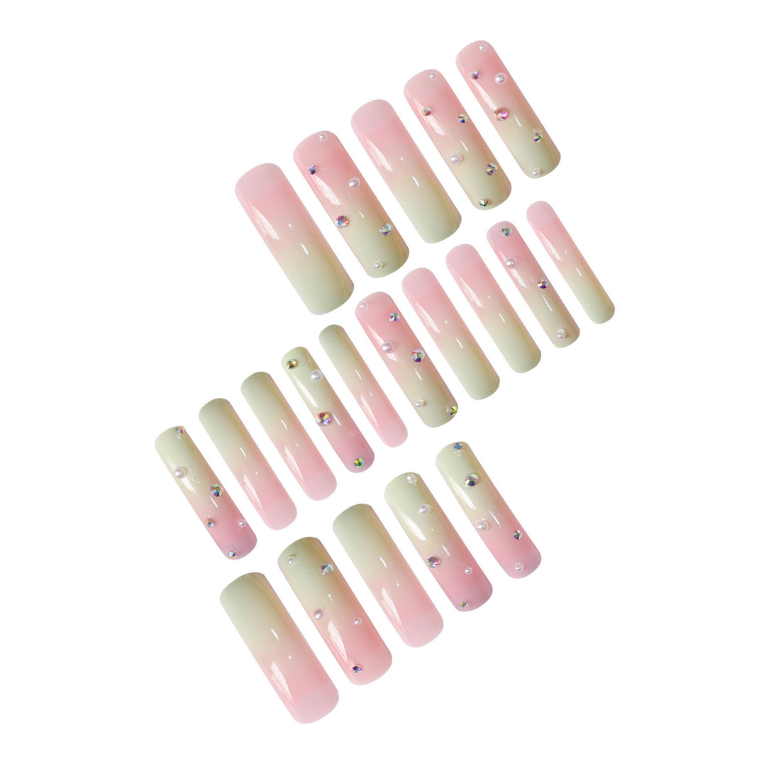 Decorative 3D Crystal-Embellished Nail Art Extensions Bowlift