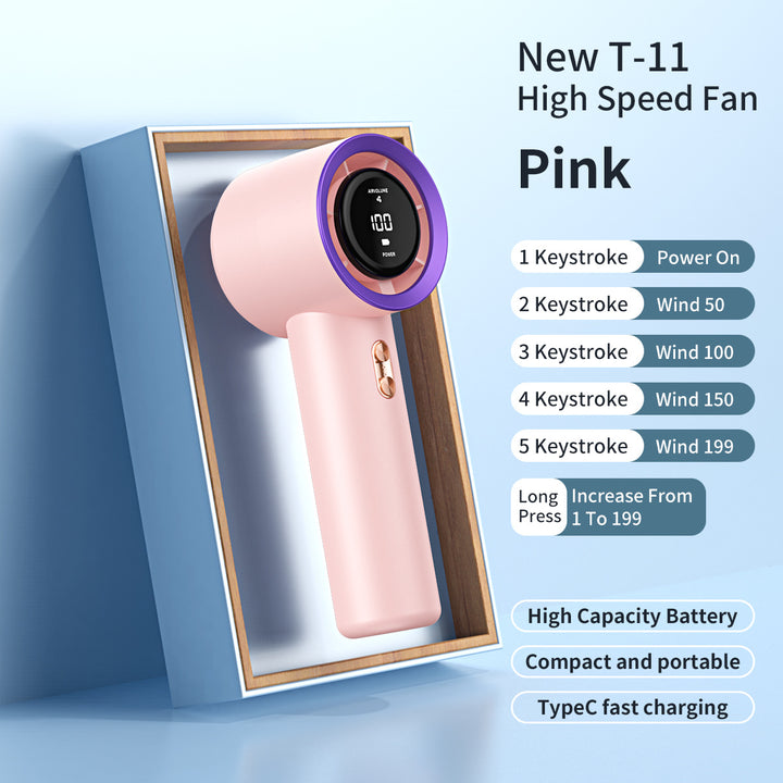 Unisex Portable High-Speed USB Rechargeable Fan Bowlift