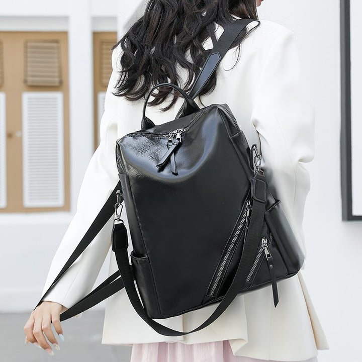 Fashionable Multi-Zipper Backpack Bowlift