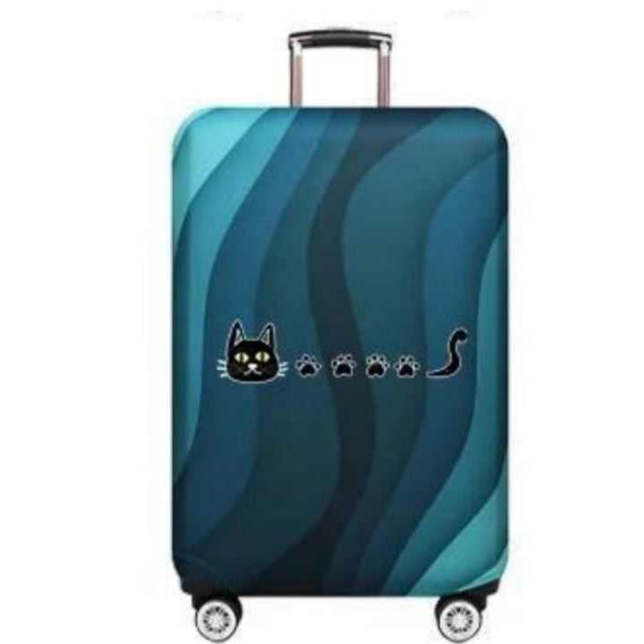 Women's hard-shell suitcase with playful paw print pattern Bowlift