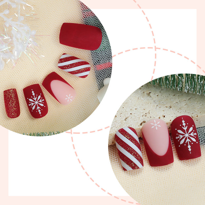 Festive Seasonal Press-On Nail Set Bowlift