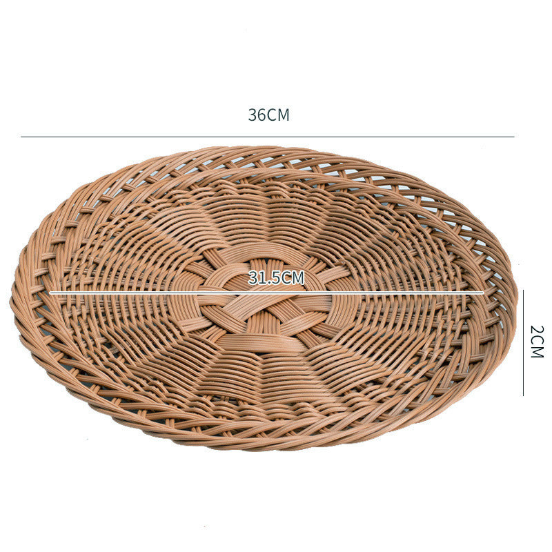 Decorative Oval Woven Serving Tray Bowlift
