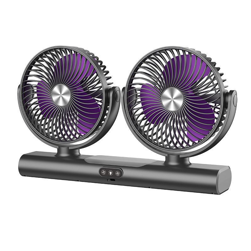 Dual-Head Rechargeable Desktop Fan Bowlift
