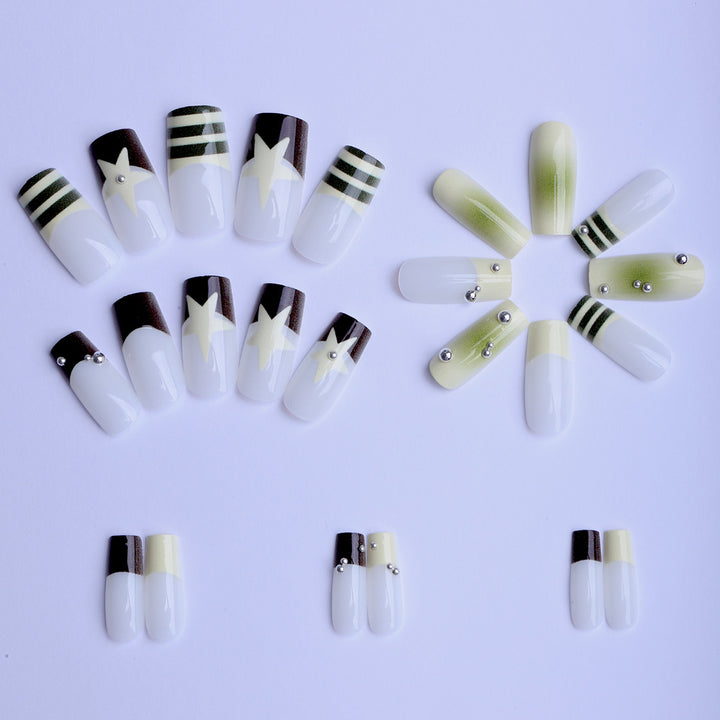 Artificial nails with unique geometric design Bowlift