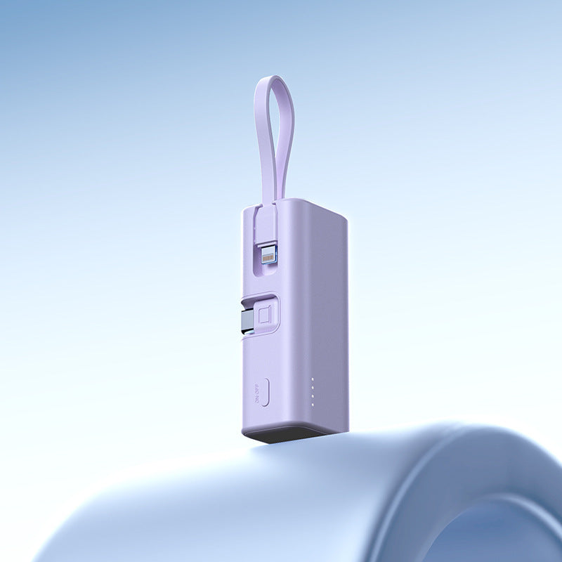 Mini Powerbank with Integrated Charging Cable and LED Display Bowlift