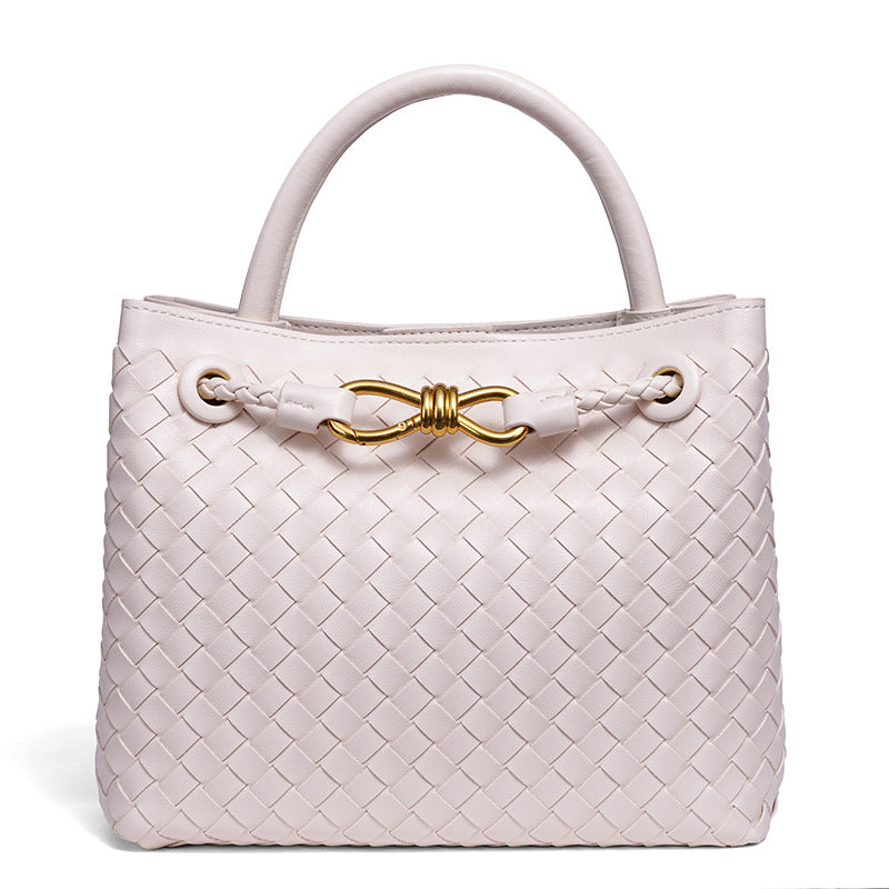 Woven Leather Tote Bag Bowlift