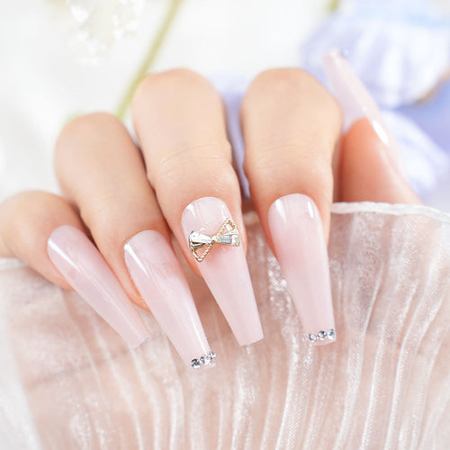 Premium Glamorous Press-On Nail Extension Set Bowlift