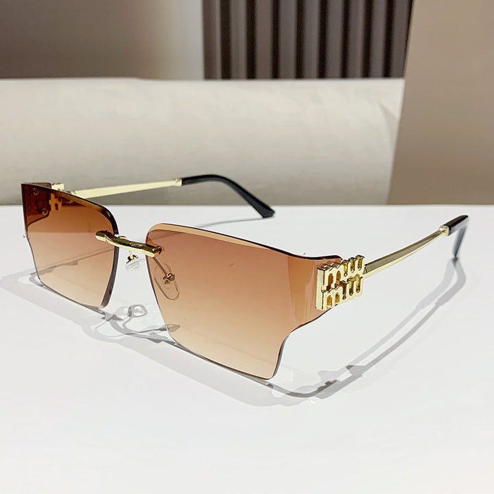 Women's fashionable square sunglasses with luxurious frame and polarized lenses Bowlift