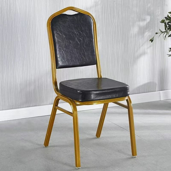 Elegant Upholstered Dining Chair with Gold Frame Bowlift
