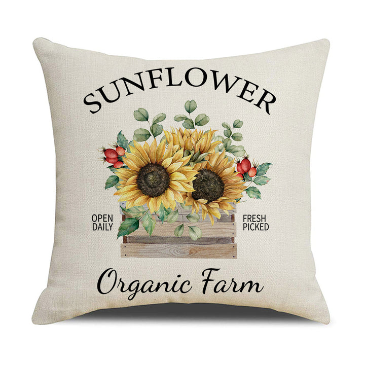 Women's Cushion Cover with Sunflower Pattern Bowlift