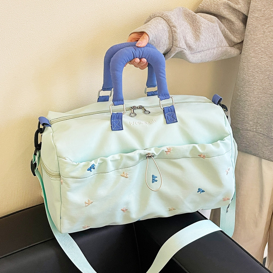 Multifunctional Embroidered Duffel Bag Bowlift