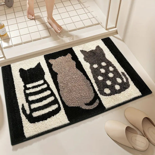 Cute Cartoon Bunny-Themed Bath Mat Bowlift