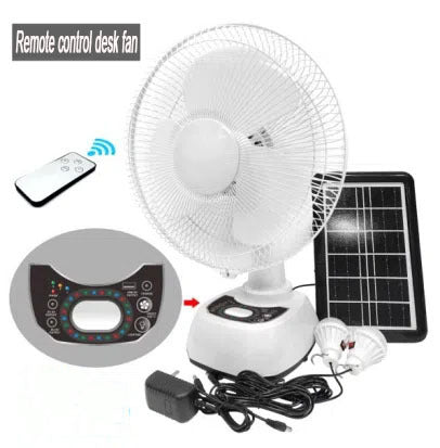 Ladies table fan with remote control and solar operation Bowlift