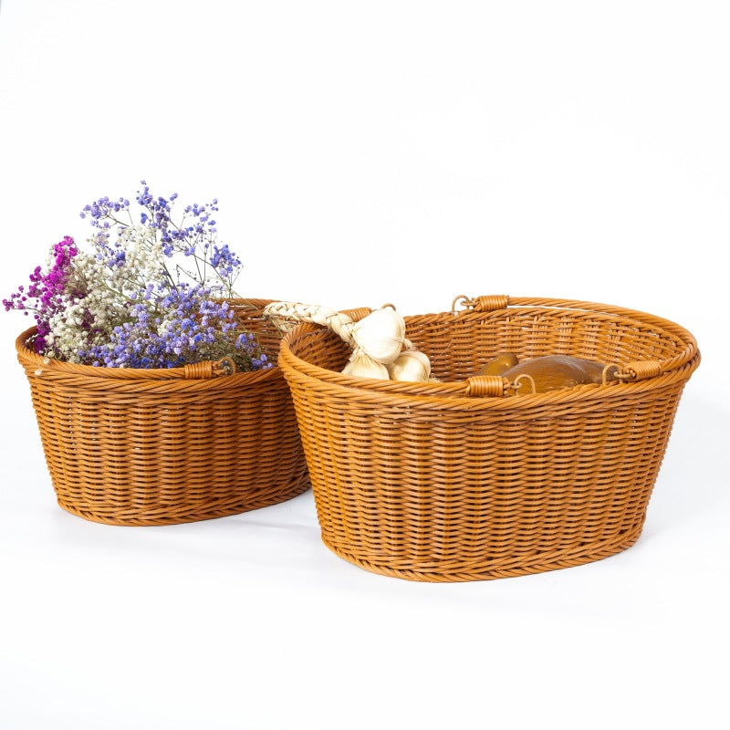 Ladies Handmade Woven Shopping Basket Bowlift