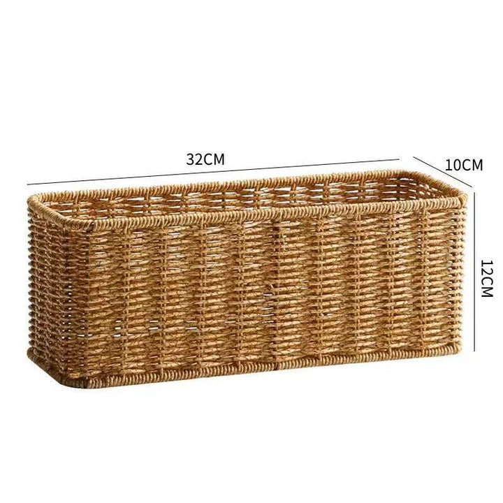 Rectangular Handwoven Storage Basket Bowlift