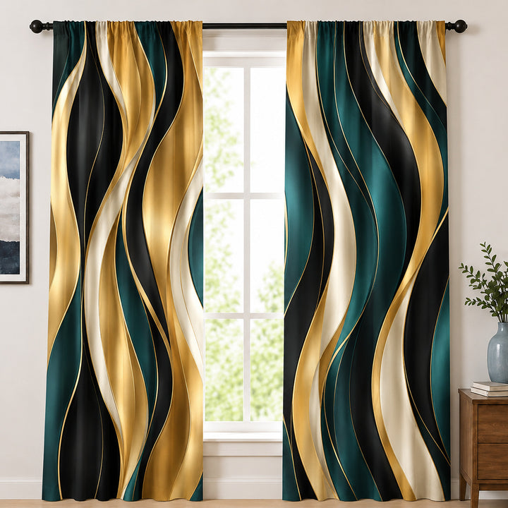 Stained Glass Inspired Decorative Window Curtains