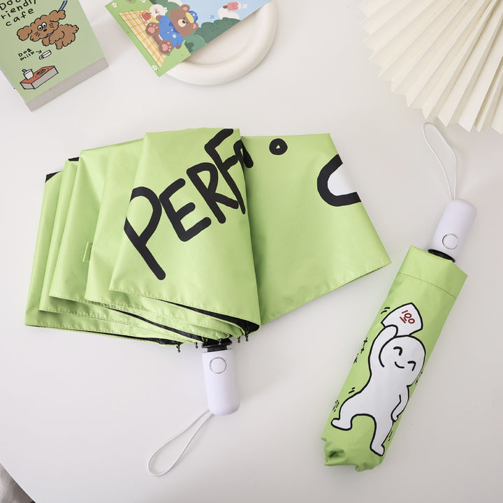 Ladies creative folding umbrella with playful animal motif Bowlift