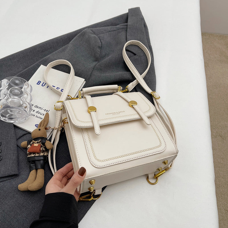 Vintage-Inspired Structured Crossbody Bag Bowlift